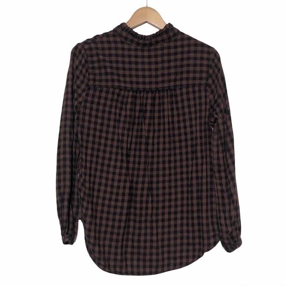 Beach Lunch Lounge Plaid Flannel Popover Blouse - Picture 5 of 13